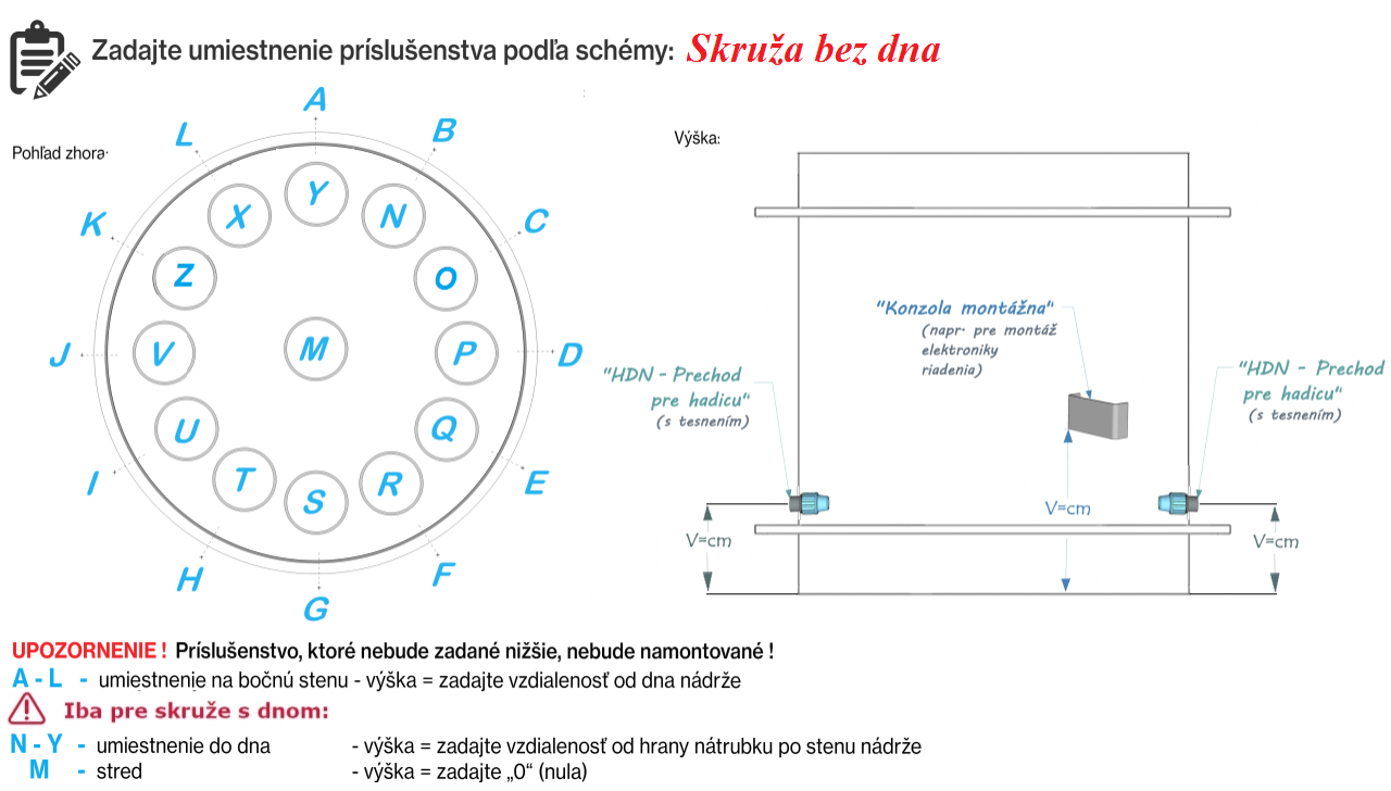 Skruža- napájací kus - pitná voda