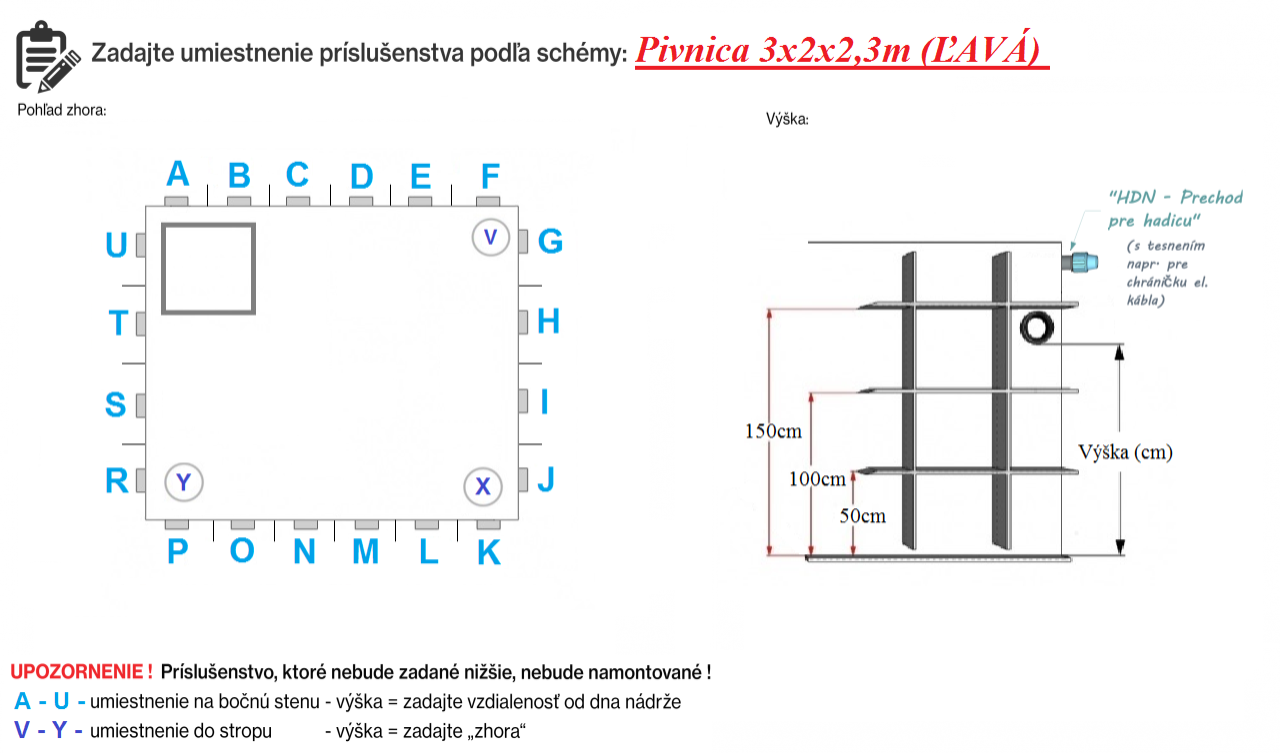 D-3,0m x Š-2,0m x V-2,3m
