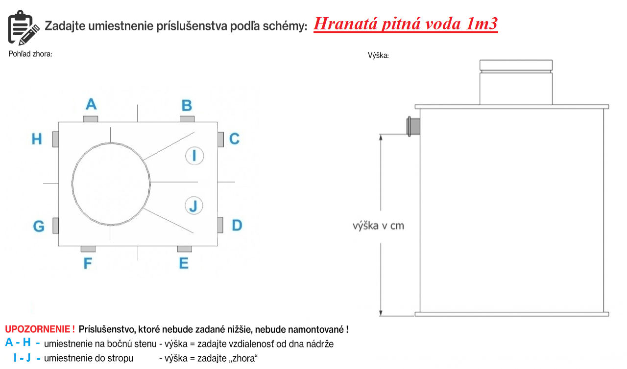 Rezervoár na pitnú vodu